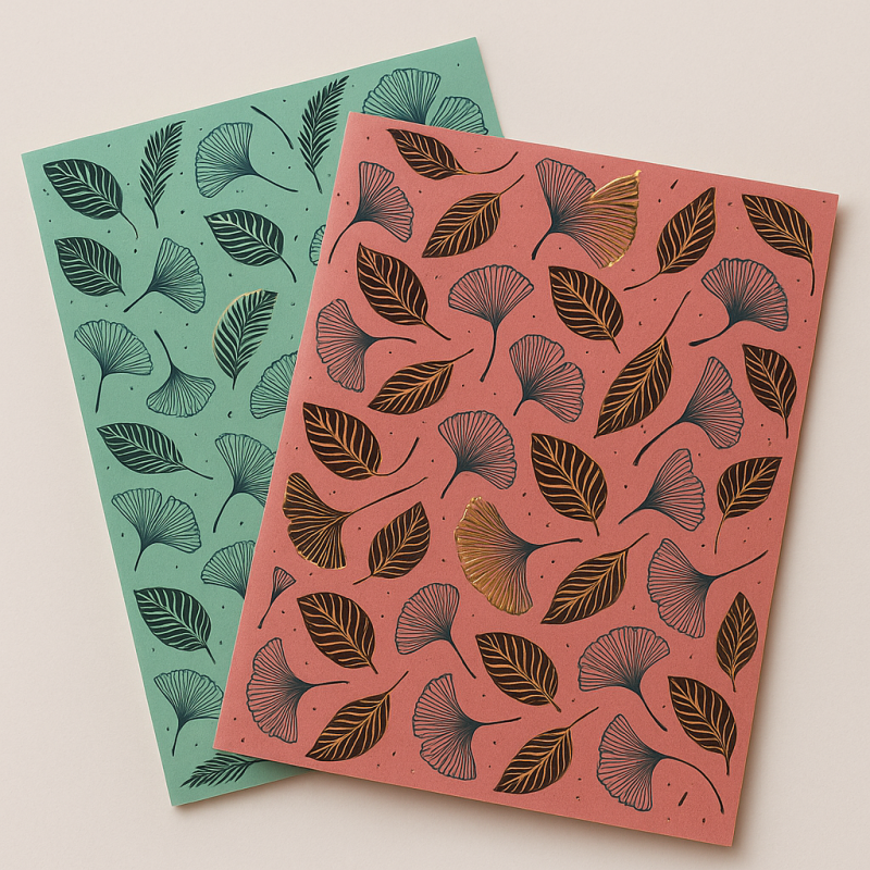 PRINTED KRAFT PAPER WITH LAMINATED LIQUID FOIL