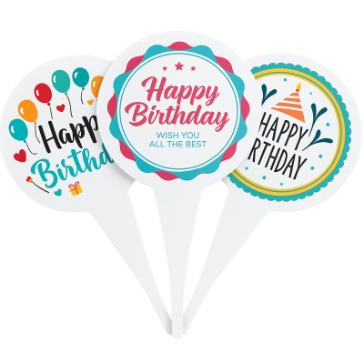 ROUND ECO FREINDLY CAKE TOPPER