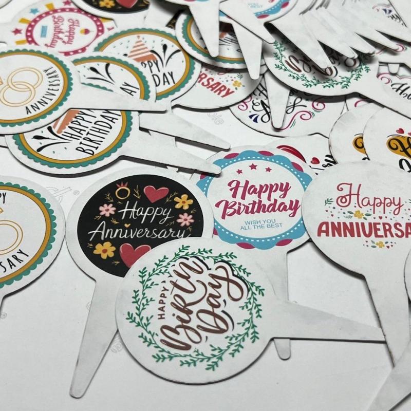 ROUND ECO FREINDLY CAKE TOPPER